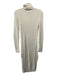 ALLSAINTS Size XS Cream White Long Sleeve Ribbed turtle neck Midi Dress Cream White / XS