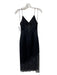 Alice + Olivia Size 0 Black Polyester Back Zip Darted Spaghetti Strap Dress Black / 0