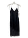 Alice + Olivia Size 0 Black Polyester Back Zip Darted Spaghetti Strap Dress Black / 0