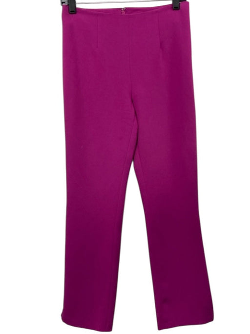 Cinq a Sept Size 2 Fuchsia Pink Triacetate Button Sides Side Stripe Pants Fuchsia Pink / 2