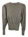 Isabel Marant Size 34/S Gray Cotton Blend Padded Shoulder Knit Elastic Waist Top Gray / 34/S