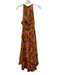 Farm Rio Size XS Purple, Orange & Green Linen & Viscose Sleeveless Dress Purple, Orange & Green / XS