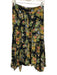 Derek Lam 10 Crosby Size 4 Black & Multi Viscose Side Zip Floral Print Skirt Black & Multi / 4