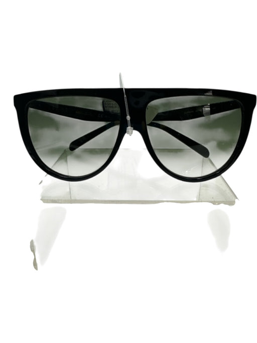 Celine Black Acetate Square silhouette Gold Hardware Sunglasses Black
