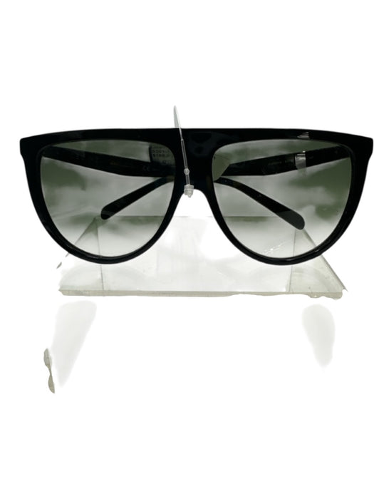 Celine Black Acetate Square silhouette Gold Hardware Sunglasses Black