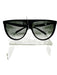 Celine Black Acetate Square silhouette Gold Hardware Sunglasses Black