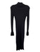 Gianni Bini Size XS Black Rayon Ribbed Long Sleeve Trumpet Sleeve Dress Black / XS