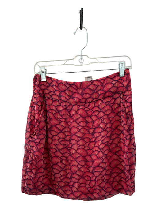 Caballero Size S Pink Viscose Abstract Mini Skirt Pink / S
