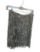 No Brand Size Est S Grey Silk Sequins Fringe Mini Skirt Grey / Est S