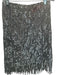 No Brand Size Est S Grey Silk Sequins Fringe Mini Skirt Grey / Est S
