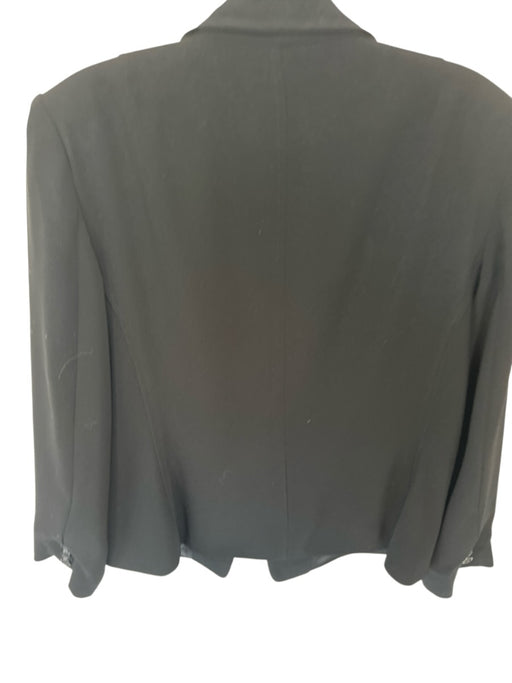 Elliot Lauren Size 4 Black Polyester Blend Buttons Long Sleeve low cut Blazer Black / 4