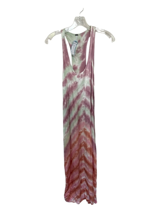 YFB Size XS purple & orange Viscose Blend Maxi Sleeveless Tie Dye Dress purple & orange / XS