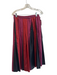 Perry Ellis Size 8 Maroon & purple Silk Maxi Striped Long Sleeve Skirt Set Maroon & purple / 8