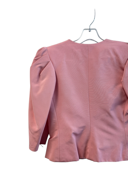 Saint Laurent Size 40 Pink No Fabric Tag Round Neck 3/4 Sleeve Button up Jacket Pink / 40