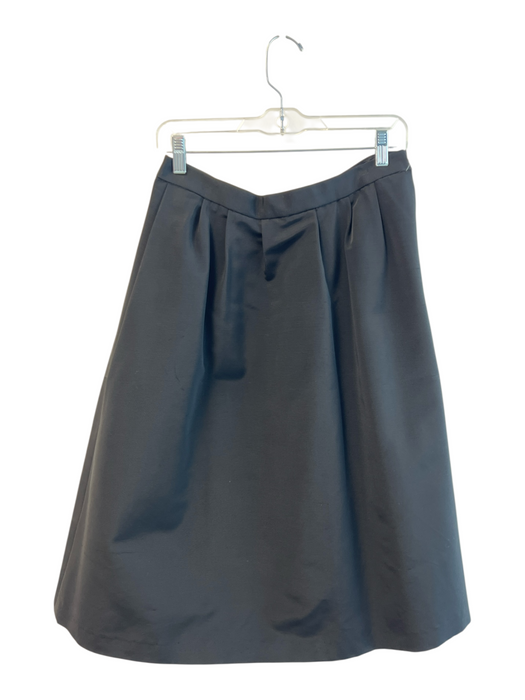 Saint Laurent Size 36 Black No Fabric Tag Side Zip Pleated Top Midi Skirt Black / 36