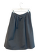 Saint Laurent Size 36 Black No Fabric Tag Side Zip Pleated Top Midi Skirt Black / 36