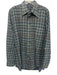 Facconable Size M Green & Multi Cotton Plaid Button up Men's Long Sleeve Shirt Green & Multi / M