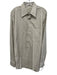 Ermenegildo Zegna Size 16 White & Multi Cotton Striped Men's Long Sleeve Shirt White & Multi / 16