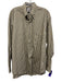 Facconable Size M Gray & Yellow Cotton Striped Button up Men's Long Sleeve Shirt Gray & Yellow / M