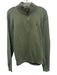 Polo Size L Olive Green Cotton Solid Quarter Zip Men's Sweater Olive Green / L