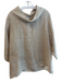 Christopher Calvin Size M Beige Linen 3/4 Sleeve solid color Folded Collar Top Beige / M