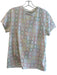 Liz Claiborne Size L White & Multi Cotton Blend Short Sleeve Shape print Top White & Multi / L