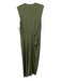 Derek Lam 10 Crosby Size S Army Green Cotton Sleeveless Twist Front Midi Dress Army Green / S