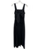 COS Size 4 Black Cotton Blend Sleeveless Tie Back Elastic Waist Jumpsuit Black / 4