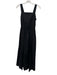 COS Size 4 Black Cotton Blend Sleeveless Tie Back Elastic Waist Jumpsuit Black / 4