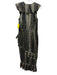 Saloni Size 8 Black & Gold Silk Blend Metallic Thread Striped Sleeveless Dress Black & Gold / 8
