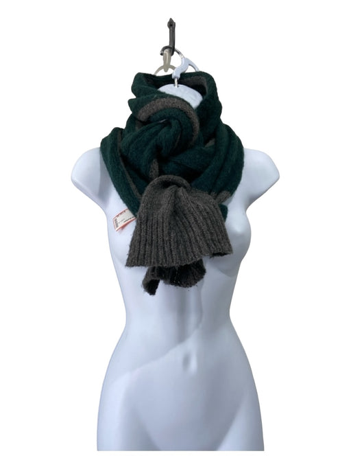 Dries Van Noten Green & Gray Knit scarf Green & Gray