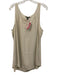 Eileen Fisher Size XL Beige Silk Sleeveless Crepe Wide Neck Top Beige / XL