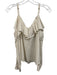 A.L.C. Size 8 Off White Silk Long Sleeve Adjustable Strap Crepe Ruffles Top Off White / 8
