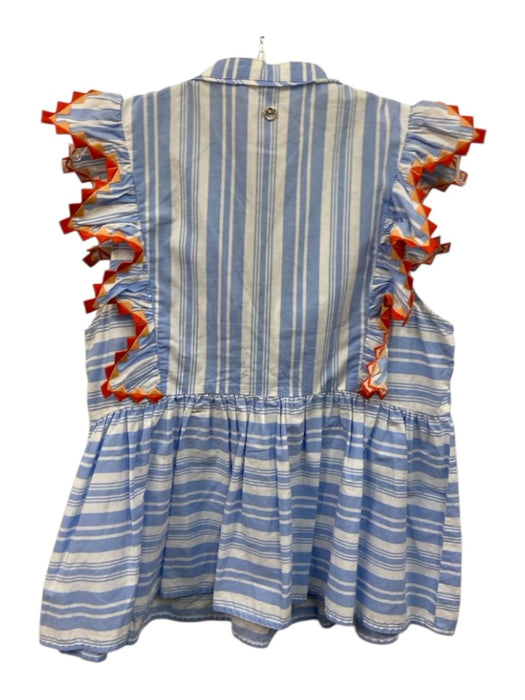 Marie Oliver Size S Blue, White & Multi Cotton Sleeveless Tassels Striped Top Blue, White & Multi / S