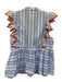 Marie Oliver Size S Blue, White & Multi Cotton Sleeveless Tassels Striped Top Blue, White & Multi / S