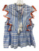 Marie Oliver Size S Blue, White & Multi Cotton Sleeveless Tassels Striped Top Blue, White & Multi / S