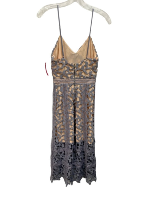 Elliatt Size XS Purple Polyester Lace Overlay Adjustable Strap Zip Back Dress Purple / XS
