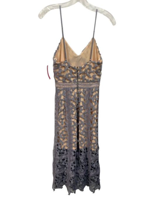 Elliatt Size XS Purple Polyester Lace Overlay Adjustable Strap Zip Back Dress Purple / XS