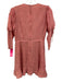 For Love & Lemons Size M Pink Silk V Neck Button Detail Polka dot Dress Pink / M