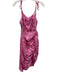 Rouje Size 38 Pink Poly Blend Tie Shoulder Floral Print Zip Close Dress Pink / 38