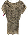 Sea New York Size 2 Tan & black Silk Sleeveless Printed Wide Neck Dress Tan & black / 2