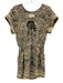 Sea New York Size 2 Tan & black Silk Sleeveless Printed Wide Neck Dress Tan & black / 2