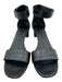 Vince Shoe Size 7.5 Black Leather open toe Ankle Buckle Block Heel Sandals Black / 7.5