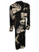 Frame Size S Black Multi Mulberry Silk Blend Printed Wrap V Neck Dress Black Multi / S