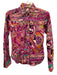 Etro Size 40 Pink Multi Cotton Blend Button Front Printed Top Pink Multi / 40