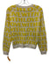 Maje Size 1 White, Yellow & Black Acrylic Blend Crew Neck Printed Sweater White, Yellow & Black / 1