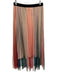 Maje Size 1 Peach Multi Polyester Mesh Overlay Elastic Waist Skirt Peach Multi / 1