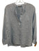 Vince Size XS Blue Rayon Blend V Neck Long Sleeve Striped Top Blue / XS