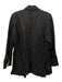 Liviana Conti Size 38 Black Cotton Blend Open Front Lapels Slit Pocket Blazer Black / 38