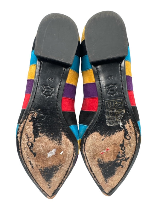 Alice + Olivia Shoe Size 37 Blue, Yellow & Multi Leather Suede Pointed Toe Shoes Blue, Yellow & Multi / 37